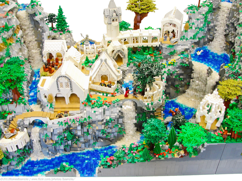 Illustration for article titled Rivendell from Lord of the Rings, made out of 50,000-plus LEGO bricks